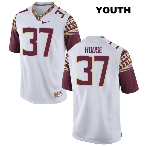 Youth NCAA Nike Florida State Seminoles #37 Kameron House College White Stitched Authentic Football Jersey KHW2369CN